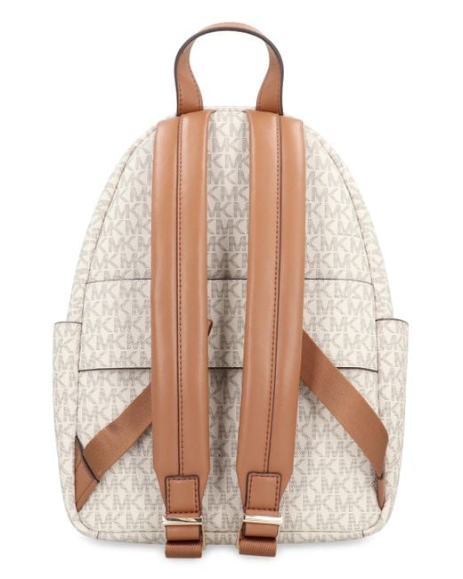 MICHAEL Michael Kors Natural Medium Tanner Backpack With Logo Print