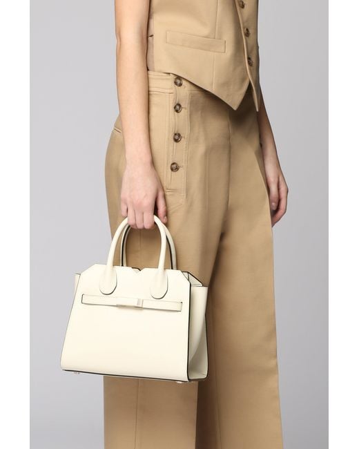 Valextra Natural Milano Mini Handbag