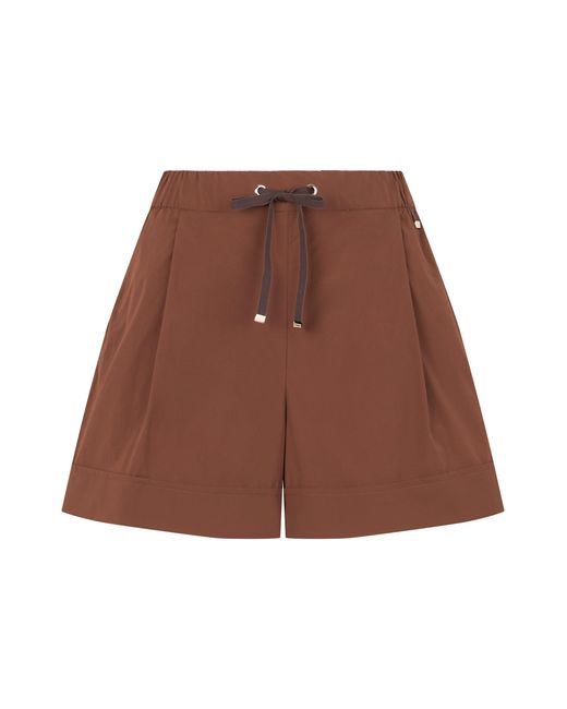 Herno Brown Lightweight Short Pants With Pockets