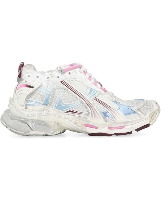 Balenciaga White Runner Gradient Low-Top Sneakers
