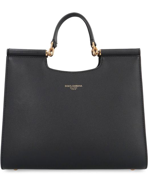 Dolce & Gabbana Black Dolce & Gabbana Small Sicily Tote Bag