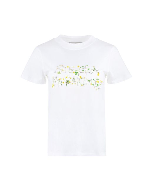 Stella McCartney White Logo Cotton T-Shirt