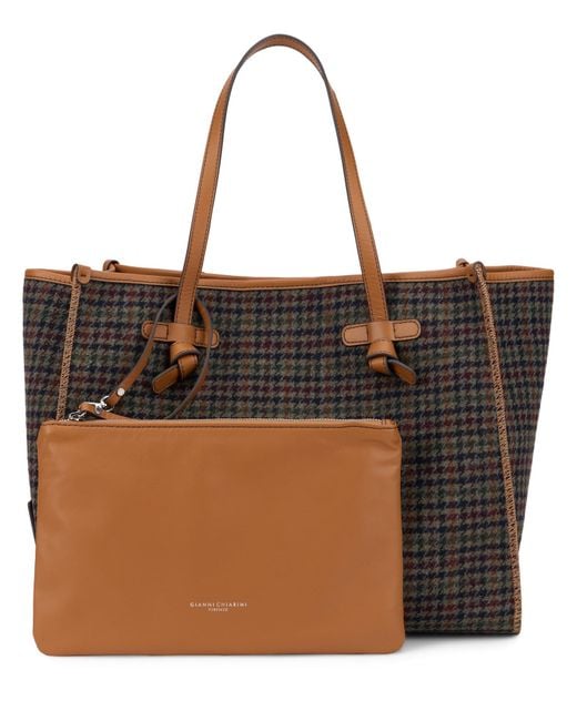 Gianni Chiarini Brown Tote Bag With Included Pouch