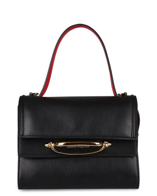 Alexander McQueen Black The Story Leather Bag