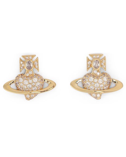 Vivienne Westwood Natural Agnatha Earrings With Crystals