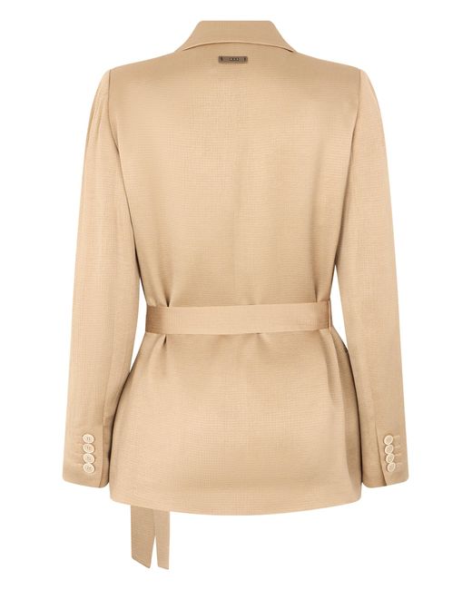 Peserico Natural Cotton Blazer With Belt