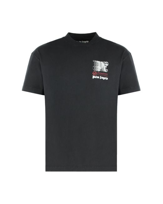 Palm Angels Black T-Shirt Paxhaas Racing Club for men