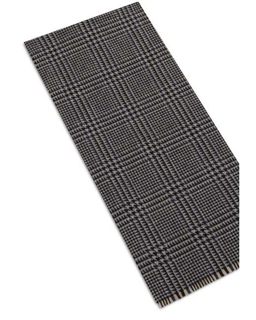 Slowear Gray Houndstooth Scarf for men