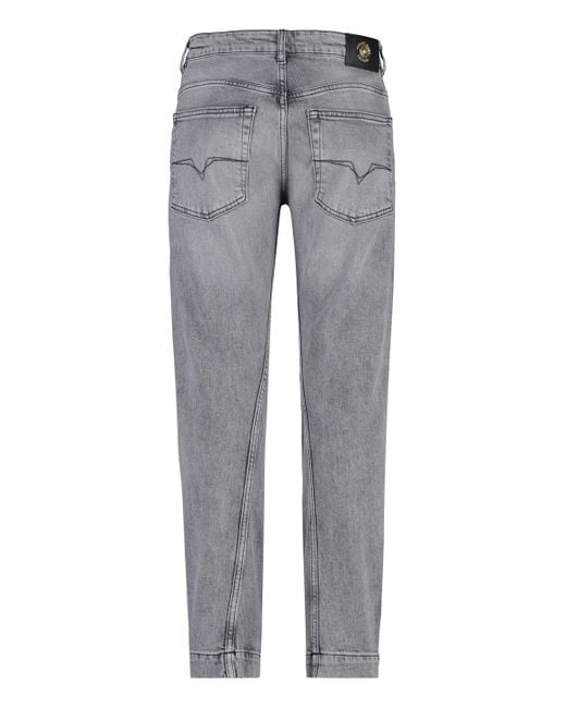 Jeans regular-fit di Versace in Gray da Uomo