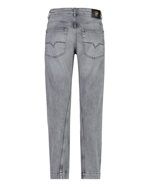 Versace Gray Regular Fit Jeans for men