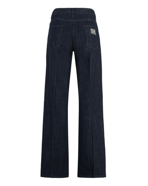 Jeans straight leg a 5 tasche di Dolce & Gabbana in Blue