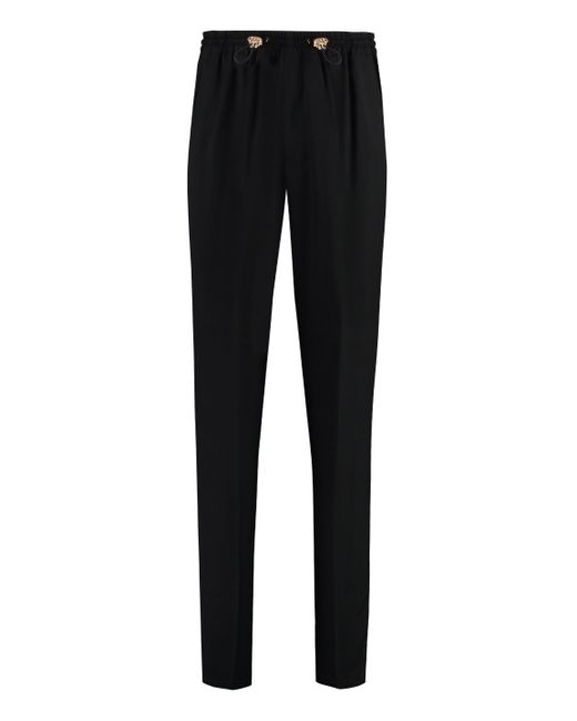 Versace Black Stretch Viscose Trousers for men