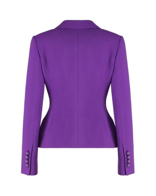 Giacca Dolce in crêpe di lana di Dolce & Gabbana in Purple