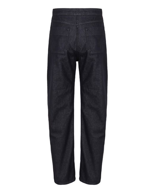 Max Mara Blue Cotton Pants Denim Effect