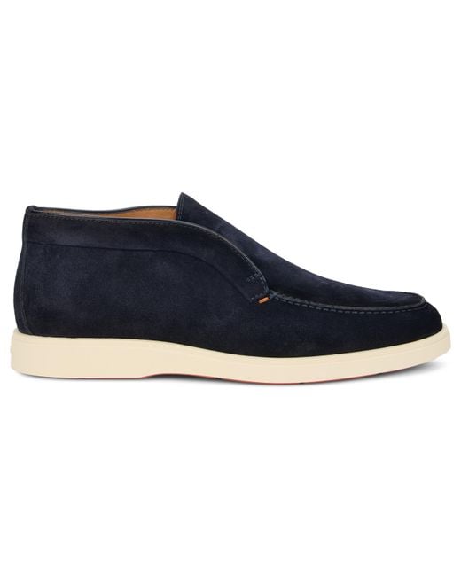 Santoni Blue Slip-Ons Without Laces for men