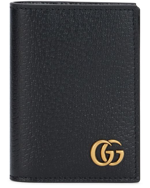 Gucci Black Gg Marmont Leather Card Case for men