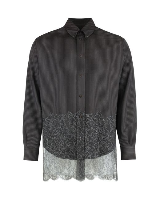 Fendi Gray Wool Shirt for men