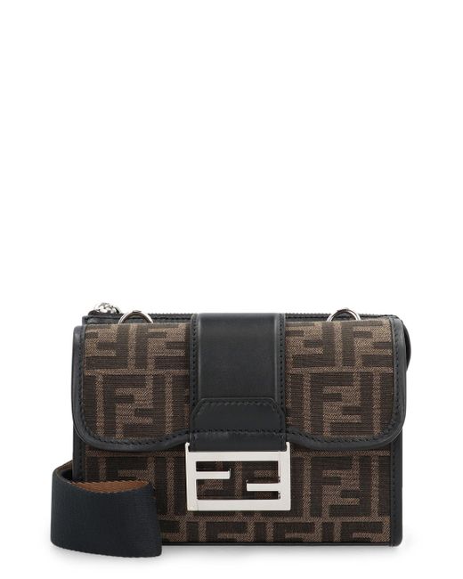 Fendi Black Baguette Double Fabric Shoulder Bag for men
