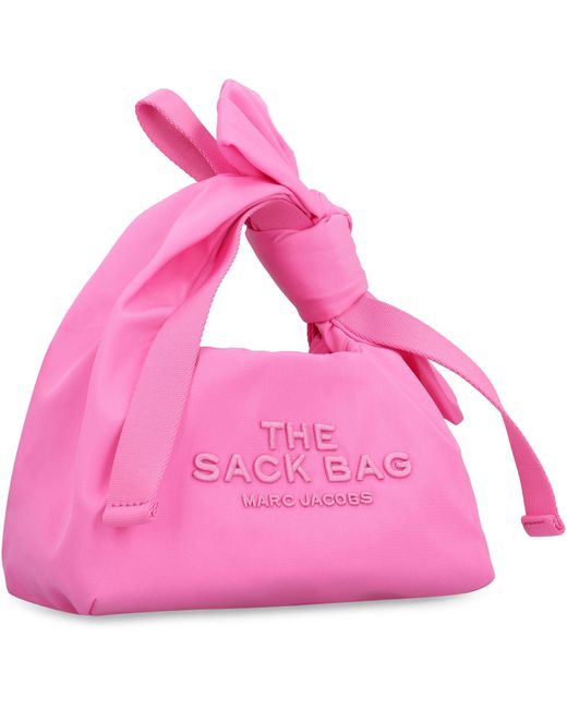 The bow nylon mini sack bag di Marc Jacobs in Pink