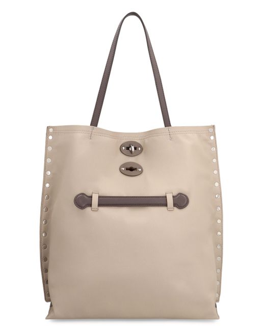 Tote bag A'spasso Medium in pelle di Zanellato in Natural