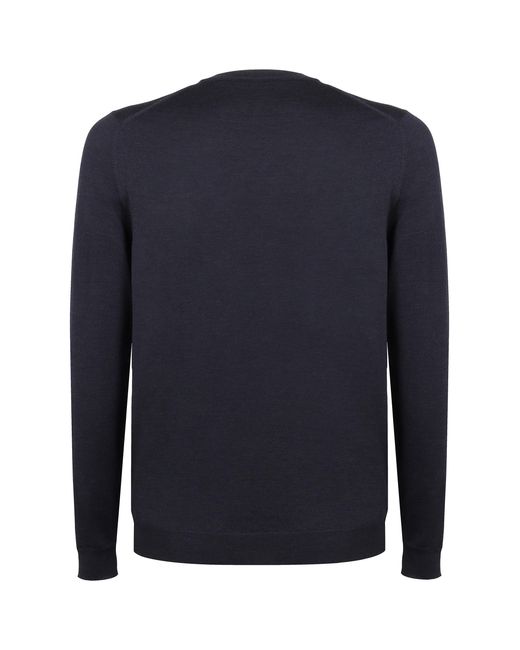 Slowear Blue Fine Knit Pullover for men