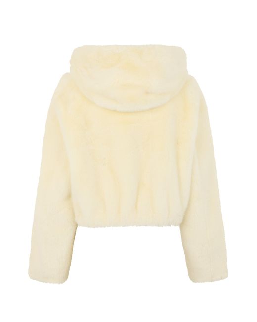 Pinko Natural Jacket With Synthetic Fur
