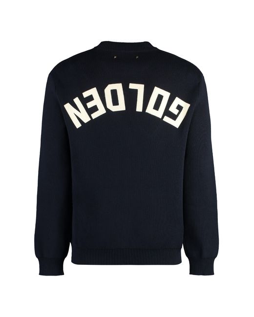 Golden Goose Deluxe Brand Blue Davis Cotton Crew-Neck Sweater for men