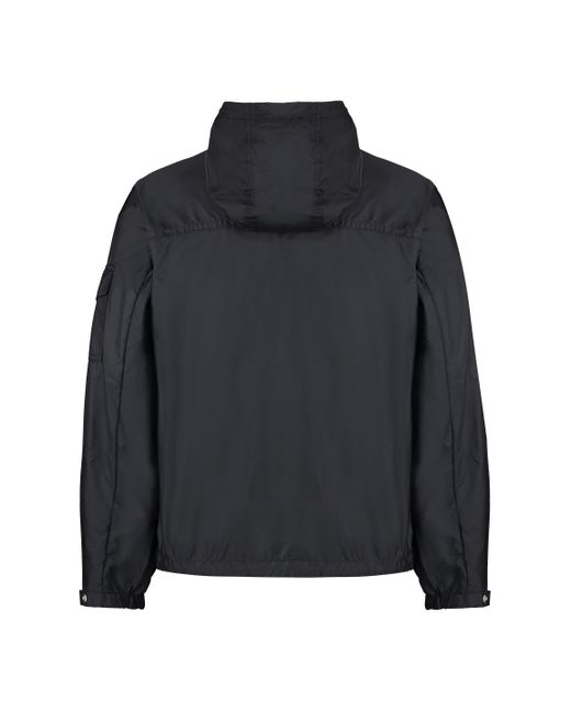 Moncler Black Etiache Technical Fabric Hooded Jacket for men