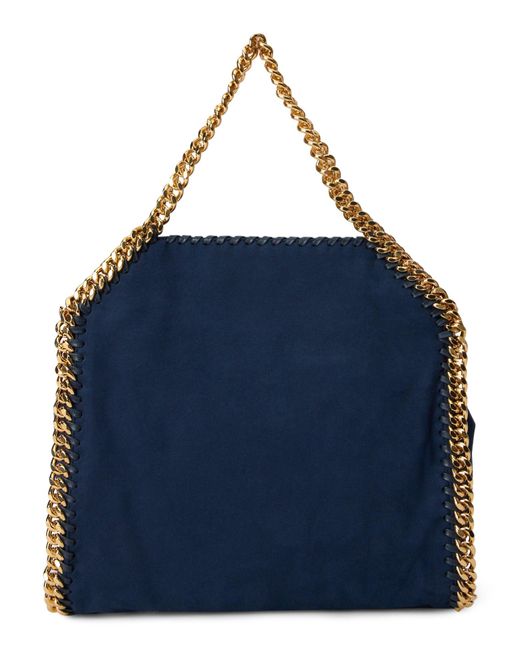 Stella McCartney Blue Falabella Mini Handbag, Rectangular Polyester Shoulder Bag