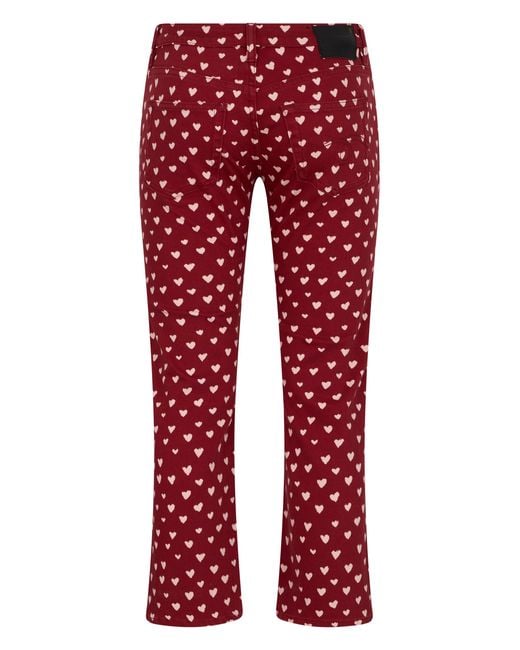 R13 Red Charlotte Printed Jeans