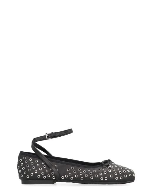 MICHAEL Michael Kors Black Collette Flex Leather Ballet Flats