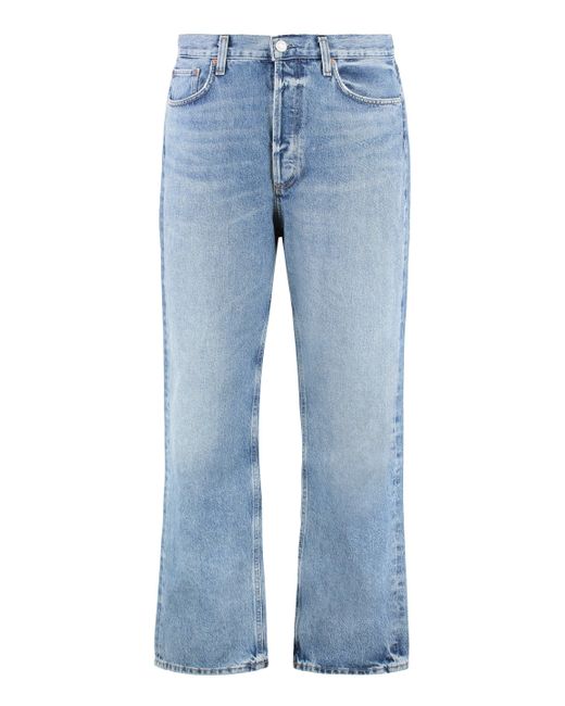 Agolde Blue 90's 5-Pocket Straight-Leg Jeans for men