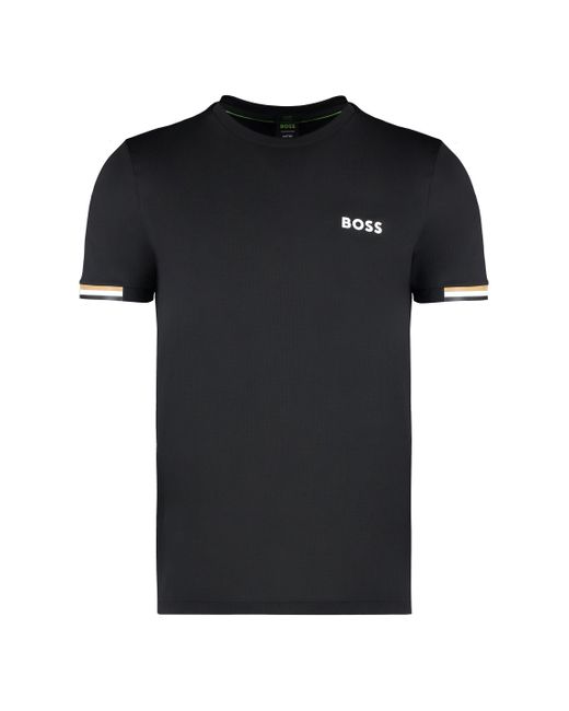 X Matteo Berrettini - T-shirt in tessuto tecnico di Boss in Black da Uomo