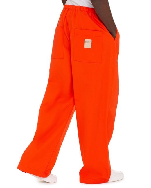 Gucci Red Skater Poplin Cotton Trousers for men