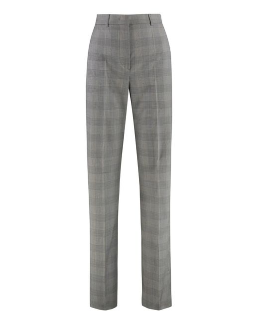 Sportmax Gray Tailored Wool Trousers