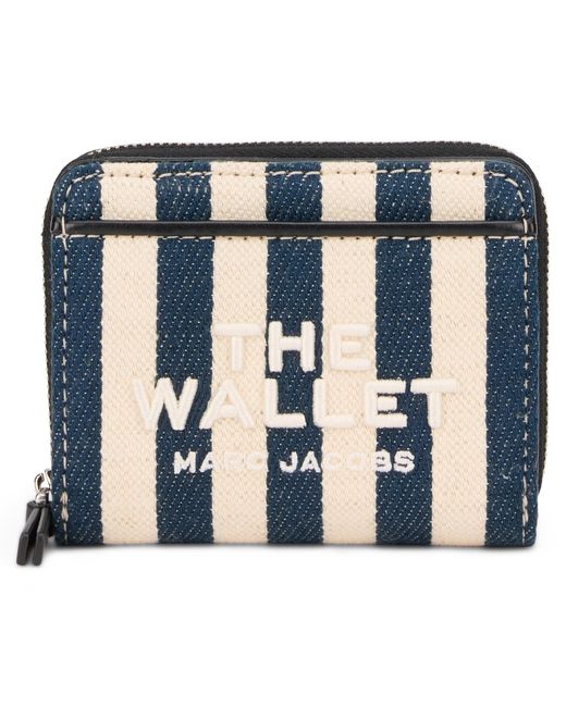 Marc Jacobs Blue Compact Wallet The Stripe