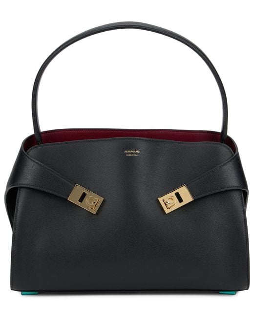 Ferragamo Black Hug M Shoulder Bag