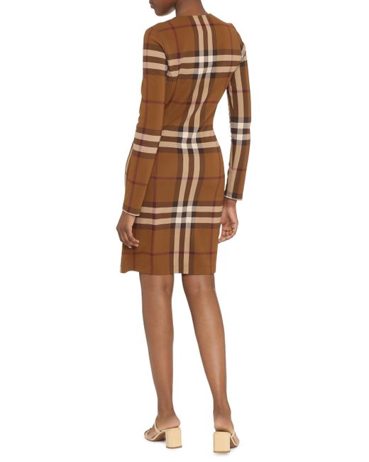 Burberry Brown Jersey Mini Dress