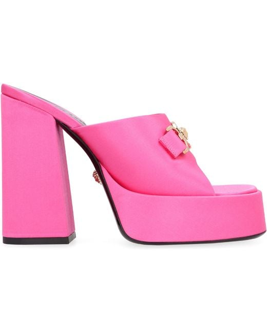 Versace Pink Heeled Mules