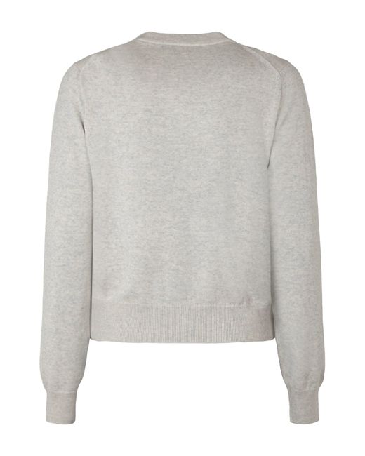 Maison Kitsuné Gray Wool Cardigan
