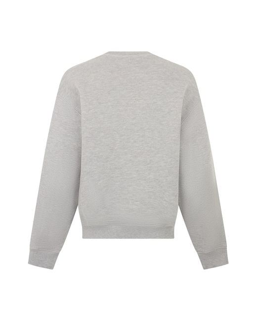 Autry White Embroidered Logo Sweatshirt