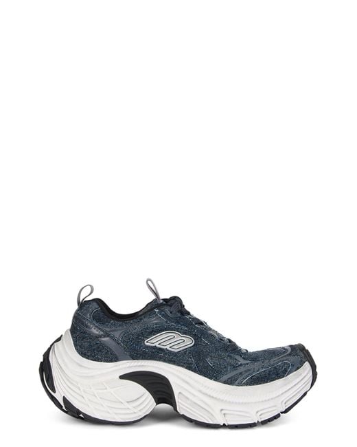 Balenciaga Blue Sport Shoes With A Curved Sole for men