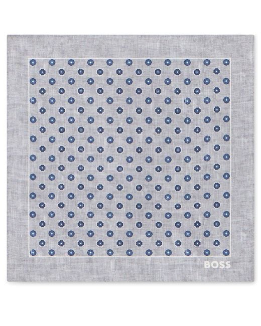 Boss Gray Printed Silk Pouch for men