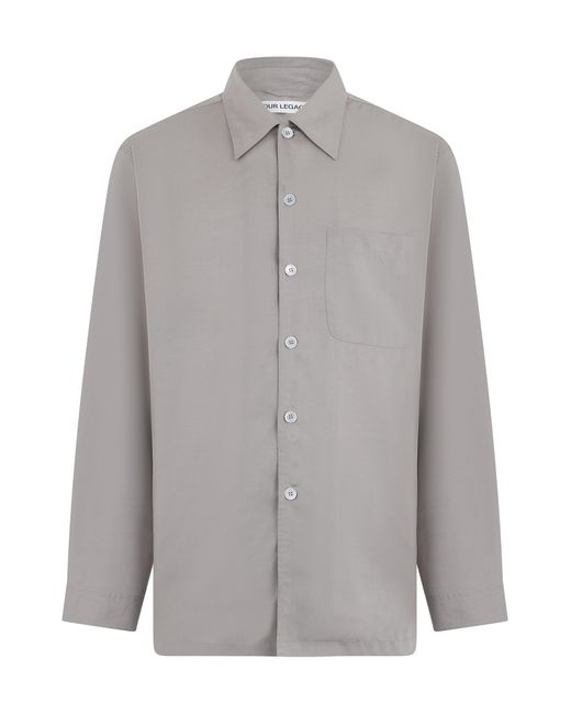 Our Legacy Gray Borrowed Shirt for men