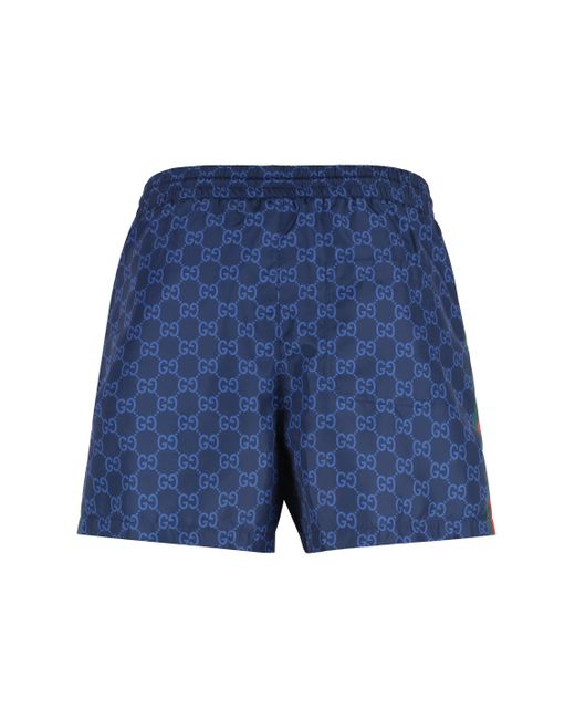 Gucci Blue Nylon Swim Shorts for men