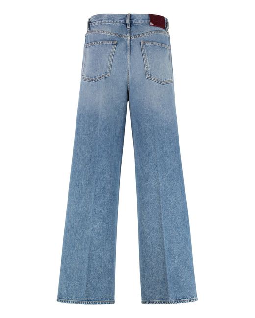 Gucci Blue Wide Leg Jeans