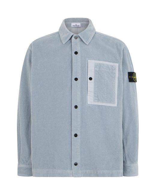 Stone Island Blue Shirt With Long Sleeves for men