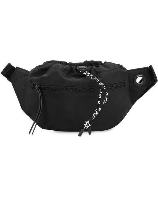 A.P.C. Black Reset Technical Fabric Belt Bag for men