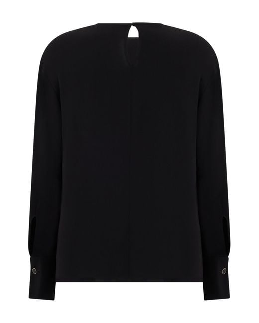 Max Mara Black Silk Blouse