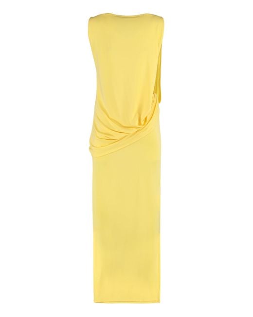 Abito Peplo in jersey di Jacquemus in Yellow